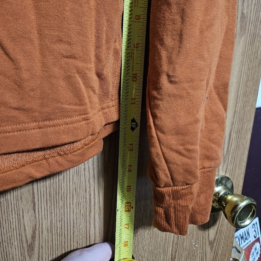 Athleta Women’s Boardwalk Hoodie Canyon Orange High Hip Sweatshirt! - Picture 5 of 6